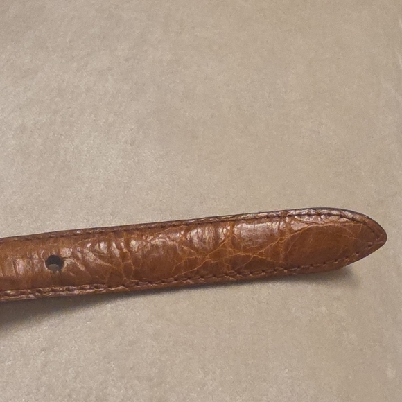 Cole Haan Cognac Brown Leather Belt with Stainless Steel  Buckle 1 Inch Tick main image 11